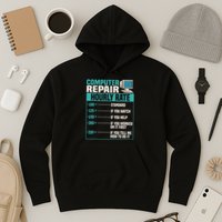 Funny Computer Repair Hourly Rate Hoodie