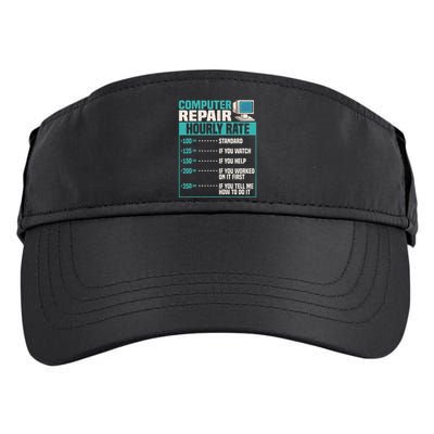 Funny Computer Repair Hourly Rate Adult Drive Performance Visor
