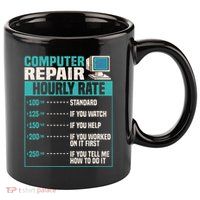 Funny Computer Repair Hourly Rate 11oz C Handle Ceramic Mug