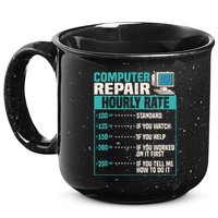 Funny Computer Repair Hourly Rate 15oz Campfire Ceramic Mug