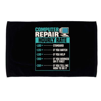 Funny Computer Repair Hourly Rate Microfiber Hand Towel