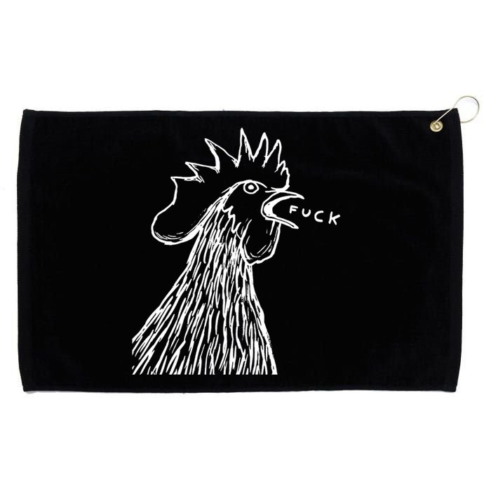 Funny Chicken Rooster Saying Fuck Grommeted Golf Towel