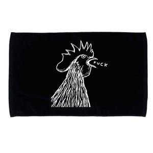 Funny Chicken Rooster Saying Fuck Microfiber Hand Towel