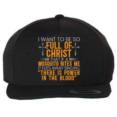 Funny Christian Religious Servant Of God Faithful Jesus Wool Snapback Cap