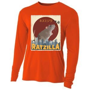 Funny Cute Ratzilla Rat Mouse Japanese Anime Graphic Gift Cooling Performance Long Sleeve Crew