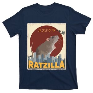 Funny Cute Ratzilla Rat Mouse Japanese Anime Graphic Gift T-Shirt