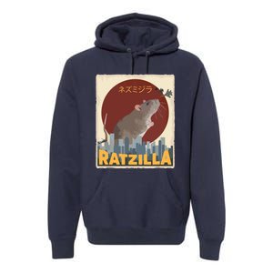 Funny Cute Ratzilla Rat Mouse Japanese Anime Graphic Gift Premium Hoodie