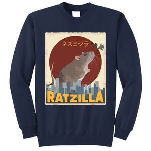 Funny Cute Ratzilla Rat Mouse Japanese Anime Graphic Gift Tall Sweatshirt