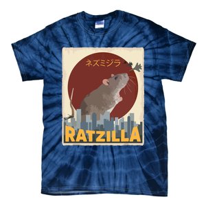 Funny Cute Ratzilla Rat Mouse Japanese Anime Graphic Gift Tie-Dye T-Shirt