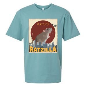 Funny Cute Ratzilla Rat Mouse Japanese Anime Graphic Gift Sueded Cloud Jersey T-Shirt