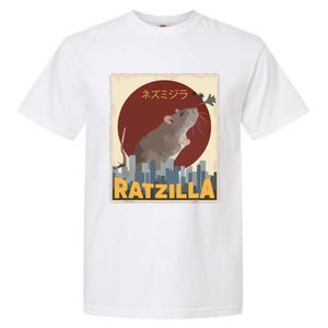 Funny Cute Ratzilla Rat Mouse Japanese Anime Graphic Gift Garment-Dyed Heavyweight T-Shirt