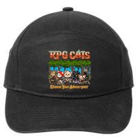 Funny Cute RPG Cats Choose Your Advenpurr 7-Panel Snapback Hat
