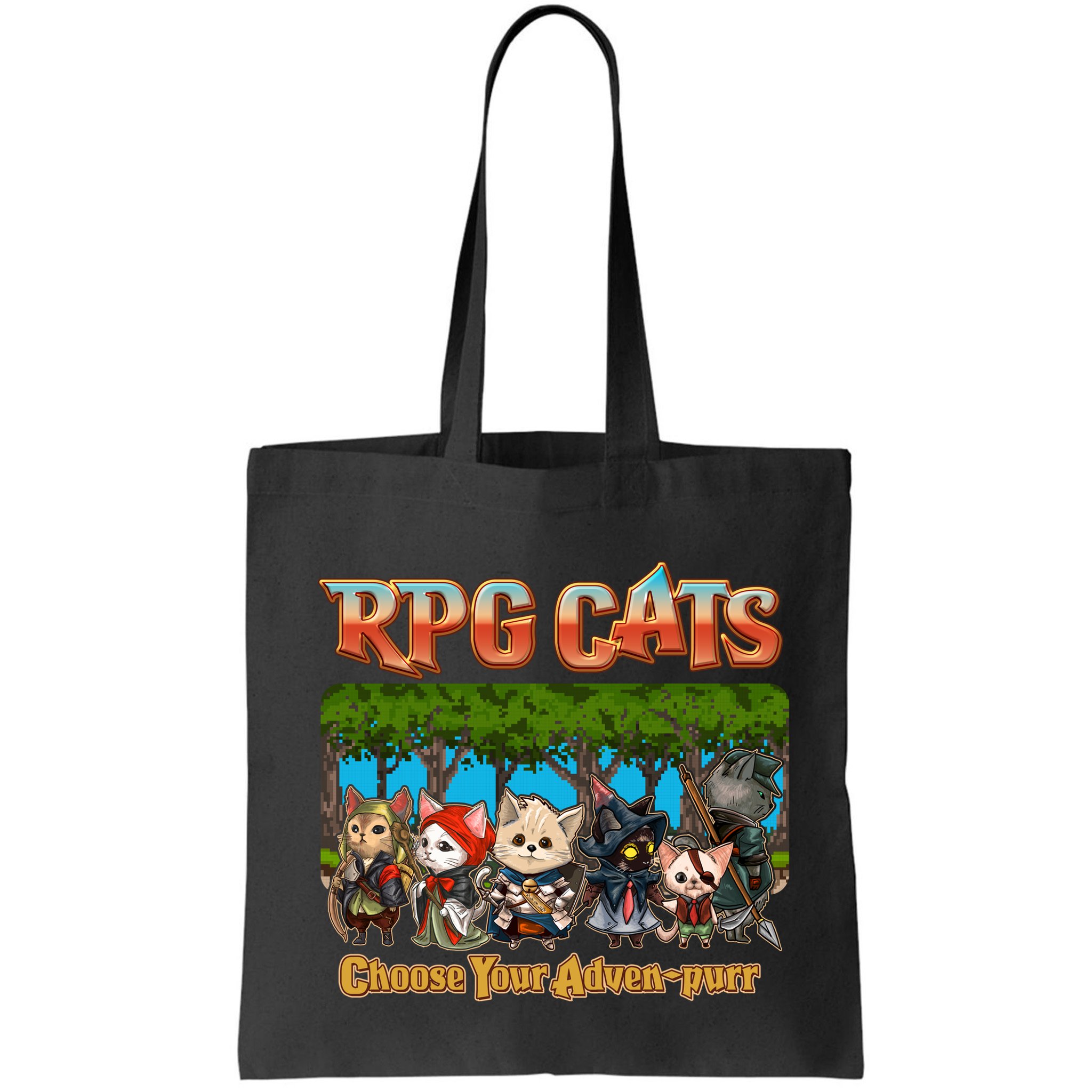Funny Cute RPG Cats Choose Your Advenpurr Bag