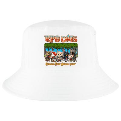 Funny Cute RPG Cats Choose Your Advenpurr Cool Comfort Performance Bucket Hat