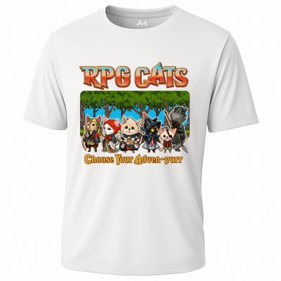 Funny Cute RPG Cats Choose Your Advenpurr Performance Shirt