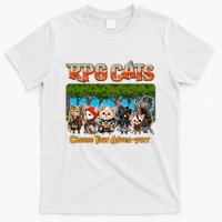 Funny Cute RPG Cats Choose Your Advenpurr T-Shirt