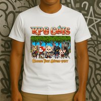 Funny Cute RPG Cats Choose Your Advenpurr T-Shirt