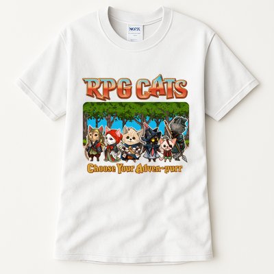 Funny Cute RPG Cats Choose Your Advenpurr Tall T-Shirt