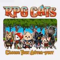 Funny Cute RPG Cats Choose Your Advenpurr Button