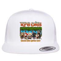 Funny Cute RPG Cats Choose Your Advenpurr Flatbill Hat