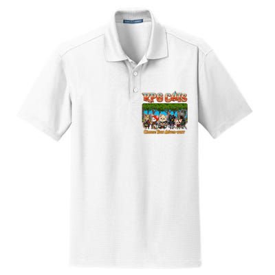 Funny Cute RPG Cats Choose Your Advenpurr Dry Zone Grid Polo