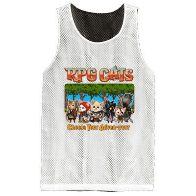 Funny Cute RPG Cats Choose Your Advenpurr Mesh Reversible Basketball Jersey Tank