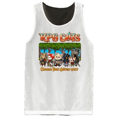 Funny Cute RPG Cats Choose Your Advenpurr Mesh Reversible Basketball Jersey Tank