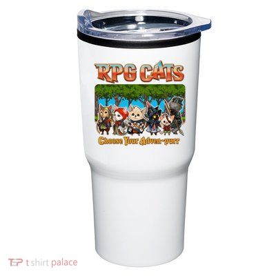Funny Cute RPG Cats Choose Your Advenpurr Tumbler