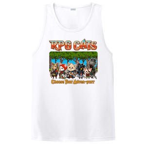 Funny Cute RPG Cats Choose Your Advenpurr PosiCharge Competitor Tank