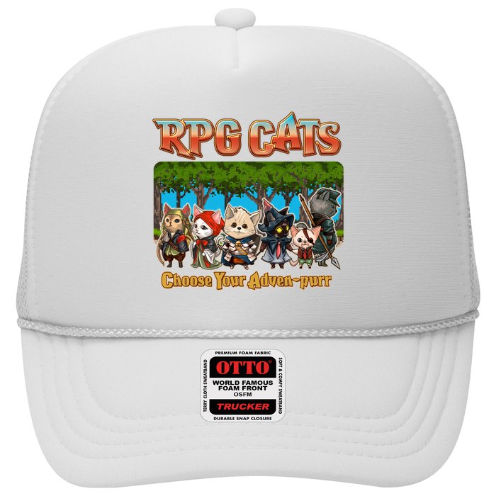 Funny Cute RPG Cats Choose Your Advenpurr Trucker Hat