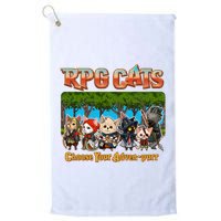 Funny Cute RPG Cats Choose Your Advenpurr Golf Towel