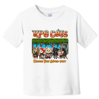 Funny Cute RPG Cats Choose Your Advenpurr Toddler T-Shirt