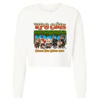 Funny Cute RPG Cats Choose Your Advenpurr Cropped Pullover Crew