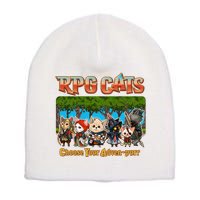 Funny Cute RPG Cats Choose Your Advenpurr Short Acrylic Beanie