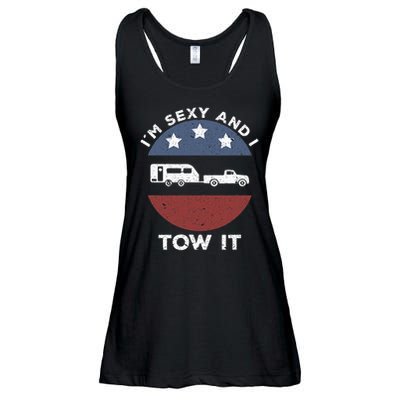 Funny Camping Rv Im Sexy And I Tow It Ladies Essential Flowy Tank