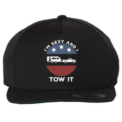 Funny Camping Rv Im Sexy And I Tow It Wool Snapback Cap