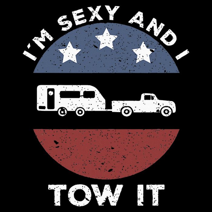 Funny Camping Rv Im Sexy And I Tow It Zip Tote Bag