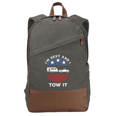 Funny Camping Rv Im Sexy And I Tow It Cotton Canvas Backpack