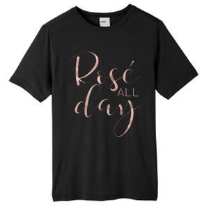 Funny Cute Rose All Day Wine Lover Gift Tall Fusion ChromaSoft Performance T-Shirt