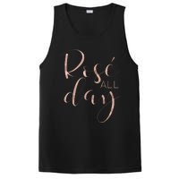 Funny Cute Rose All Day Wine Lover Gift PosiCharge Competitor Tank