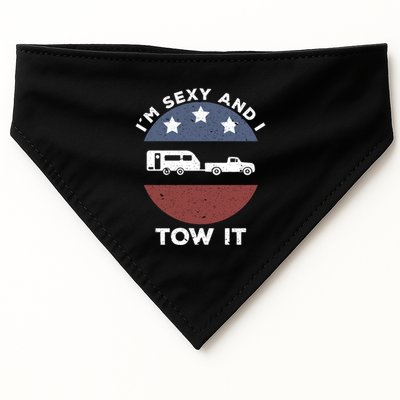 Funny Camping Rv Im Sexy And I Tow It Gift USA-Made Doggie Bandana