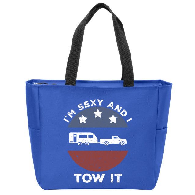 Funny Camping Rv Im Sexy And I Tow It Gift Zip Tote Bag