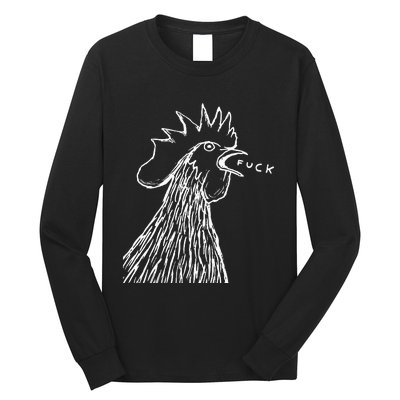 Funny Chicken Rooster Saying Fuck Long Sleeve Shirt