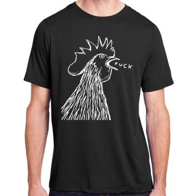 Funny Chicken Rooster Saying Fuck Adult ChromaSoft Performance T-Shirt