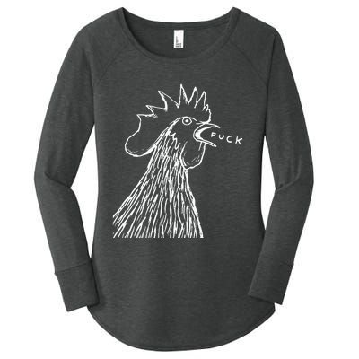 Funny Chicken Rooster Saying Fuck Women's Perfect Tri Tunic Long Sleeve Shirt