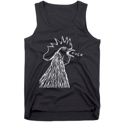 Funny Chicken Rooster Saying Fuck Tank Top