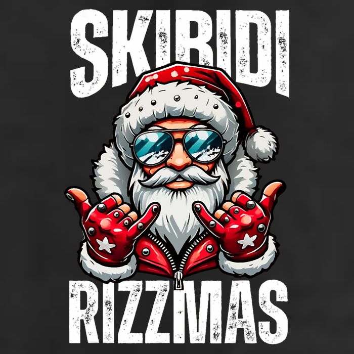 Funny Christmas Rizz Santa Ski Bi Di Rizzmas 7 Panel Mesh Trucker Snapback Hat