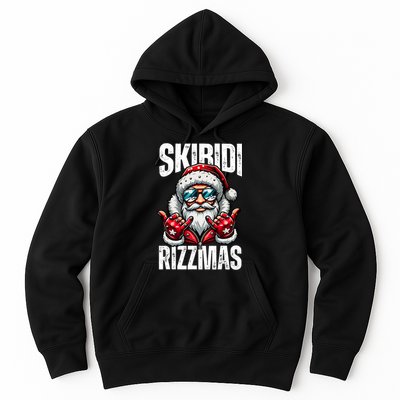 Funny Christmas Rizz Santa Ski Bi Di Rizzmas Hoodie