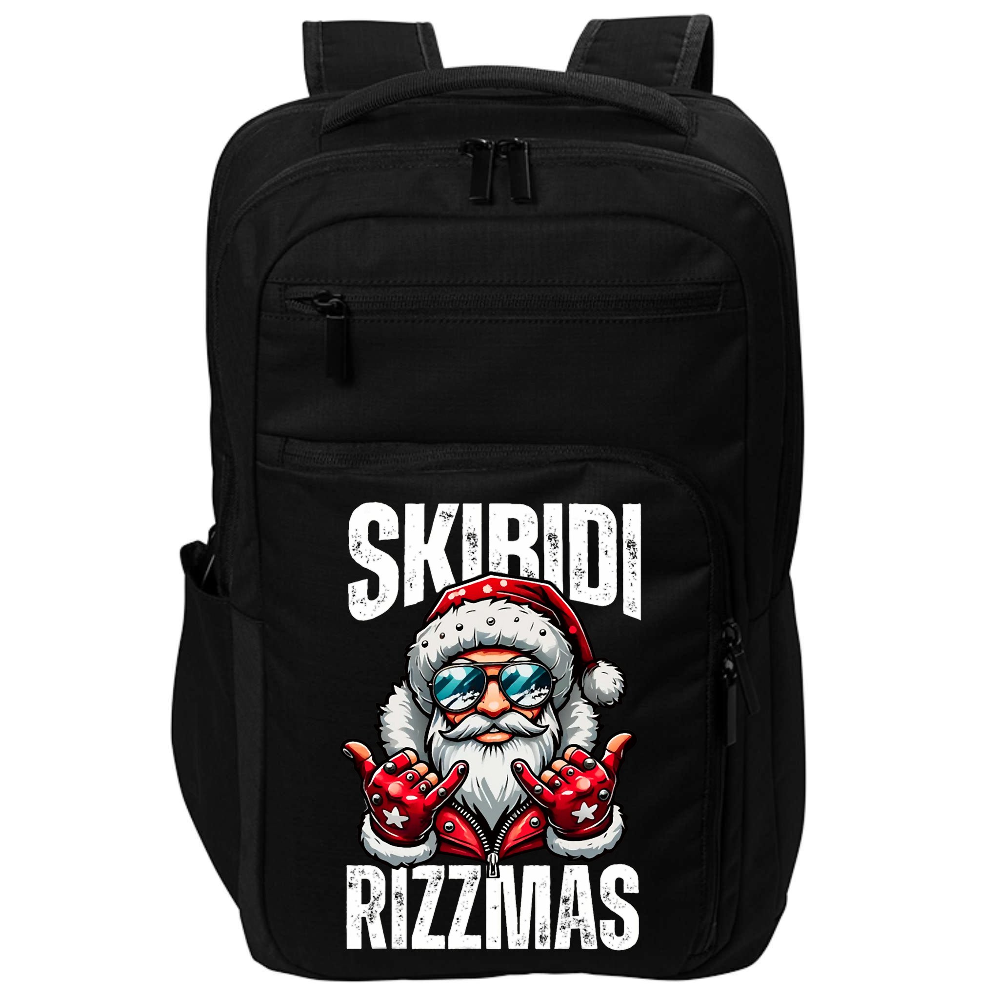 Funny Christmas Rizz Santa Ski Bi Di Rizzmas Impact Tech Backpack