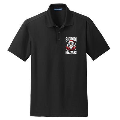 Funny Christmas Rizz Santa Ski Bi Di Rizzmas Dry Zone Grid Polo